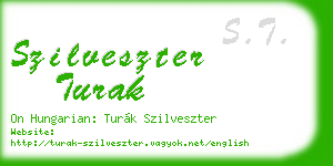 szilveszter turak business card